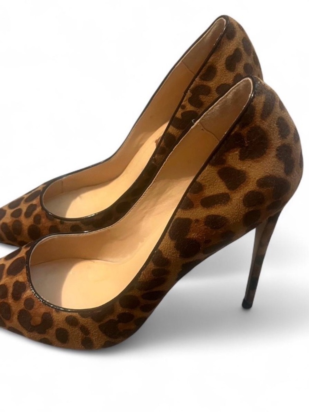 F5J Leopard Print Pointed Toe Stiletto Pumps - Brown/Black